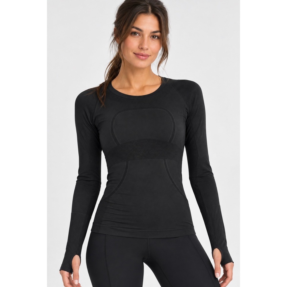 Lululemon Swiftly Tech Long Sleeve Crew Black First Release Size 6